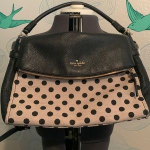 Kate Spade black & tan purse. Two compartments- soft leather. Like new!